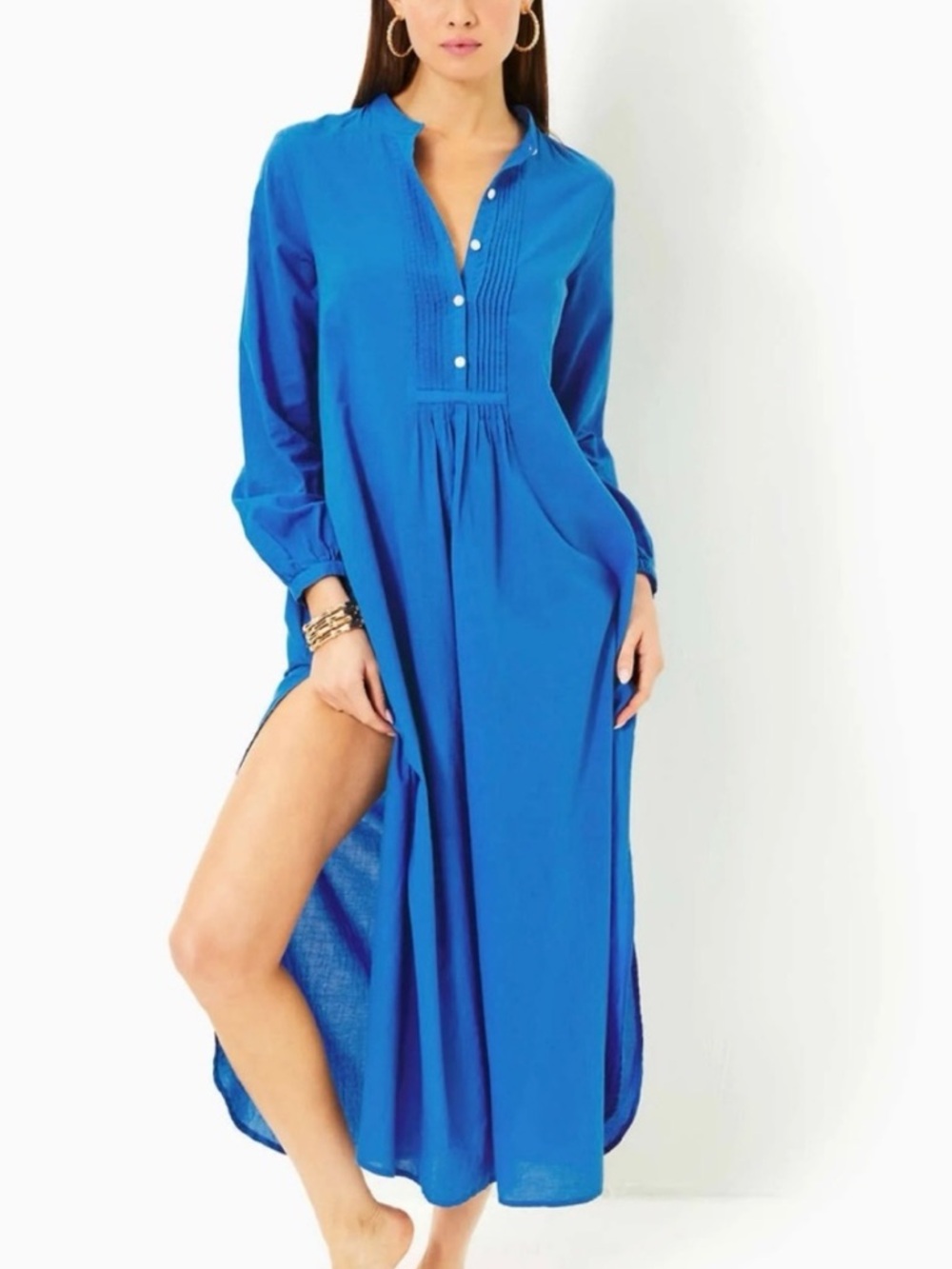Lilly Pulitzer Bright Blue Button-Front Dress